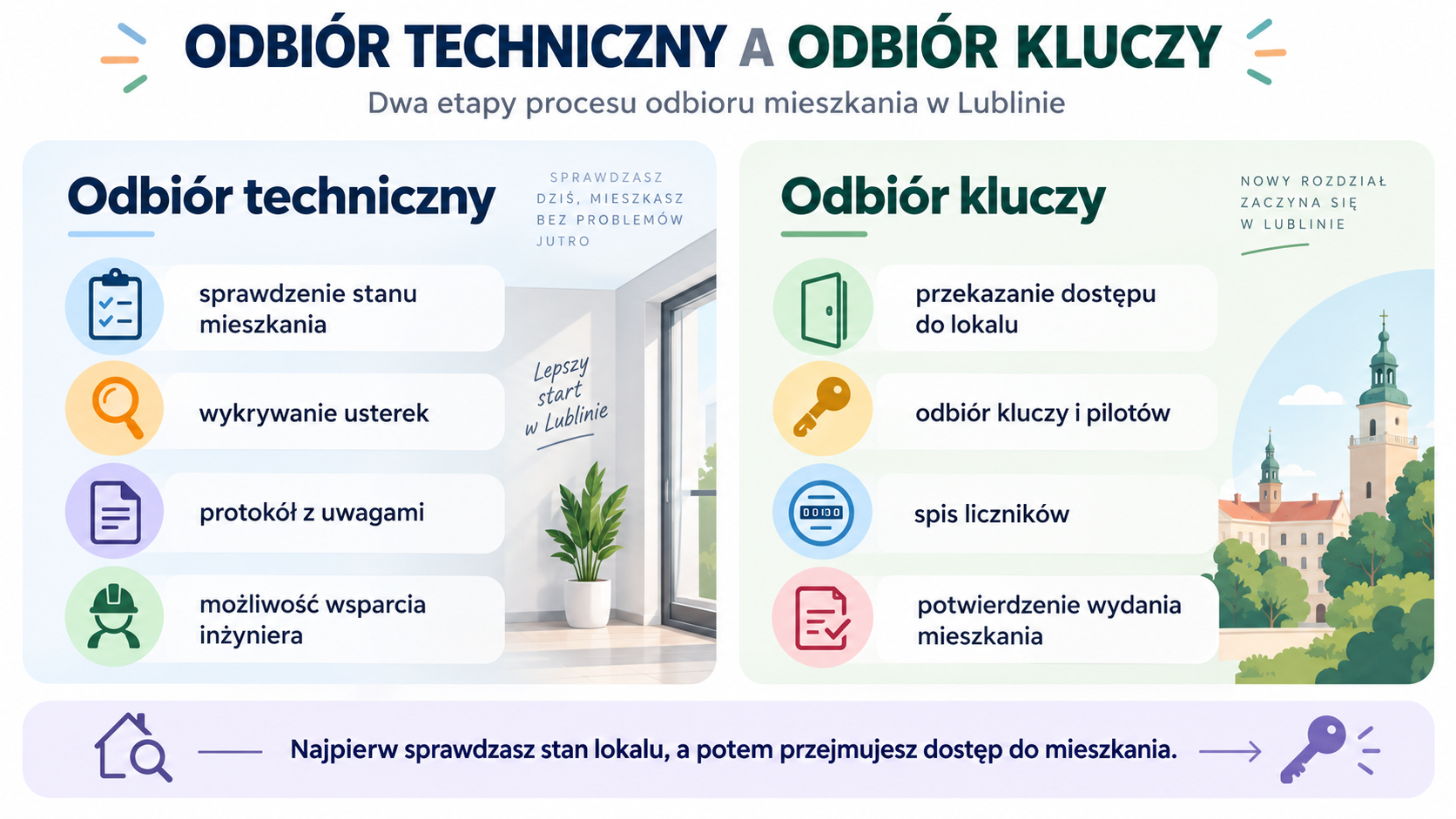 Odbiór techniczny i przekazanie kluczy – dwa różne zadania